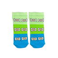 Kheyoot™ Kids Finn Faces Green Blue Sock Free Size