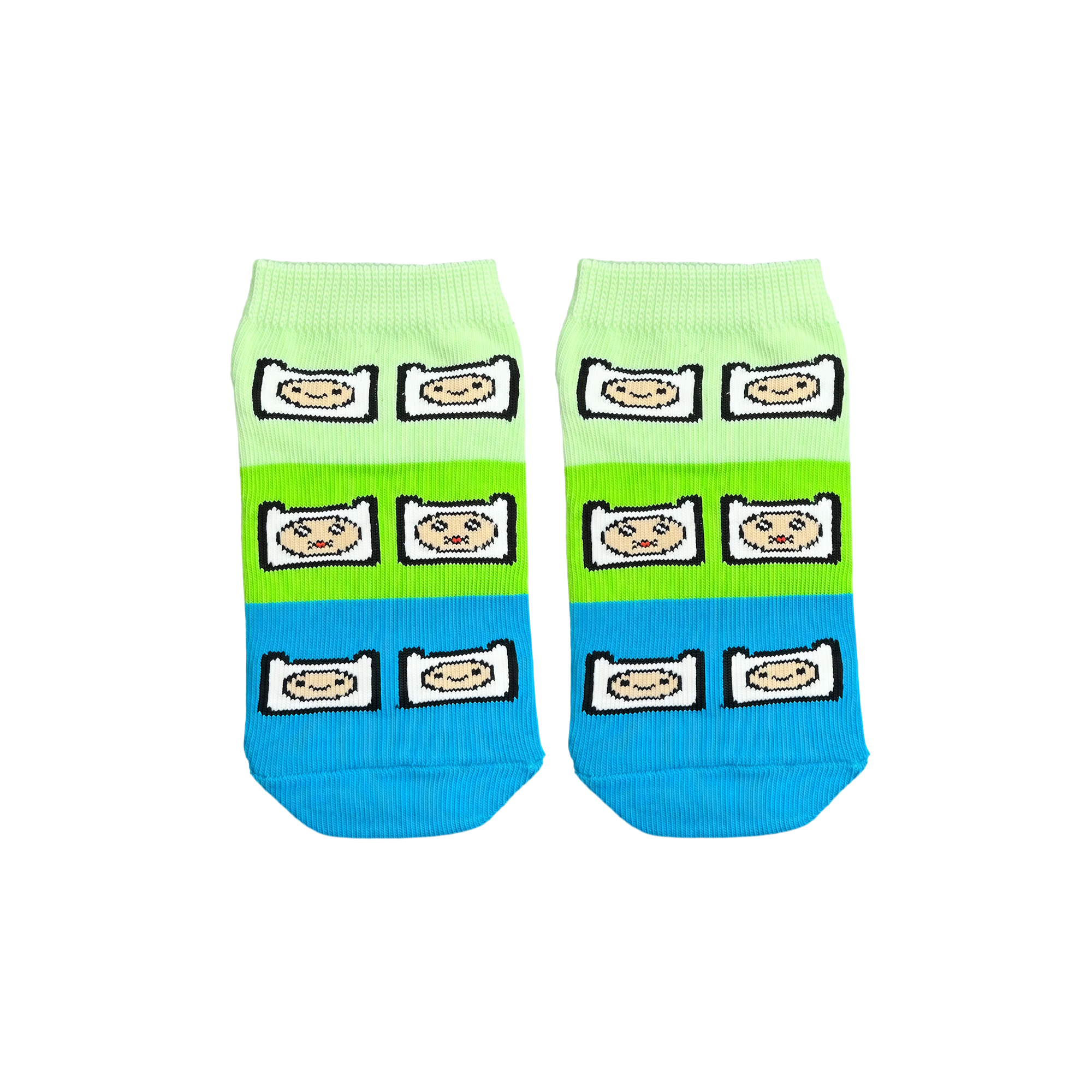 Kheyoot™ Finn Faces Green Blue Small Sock