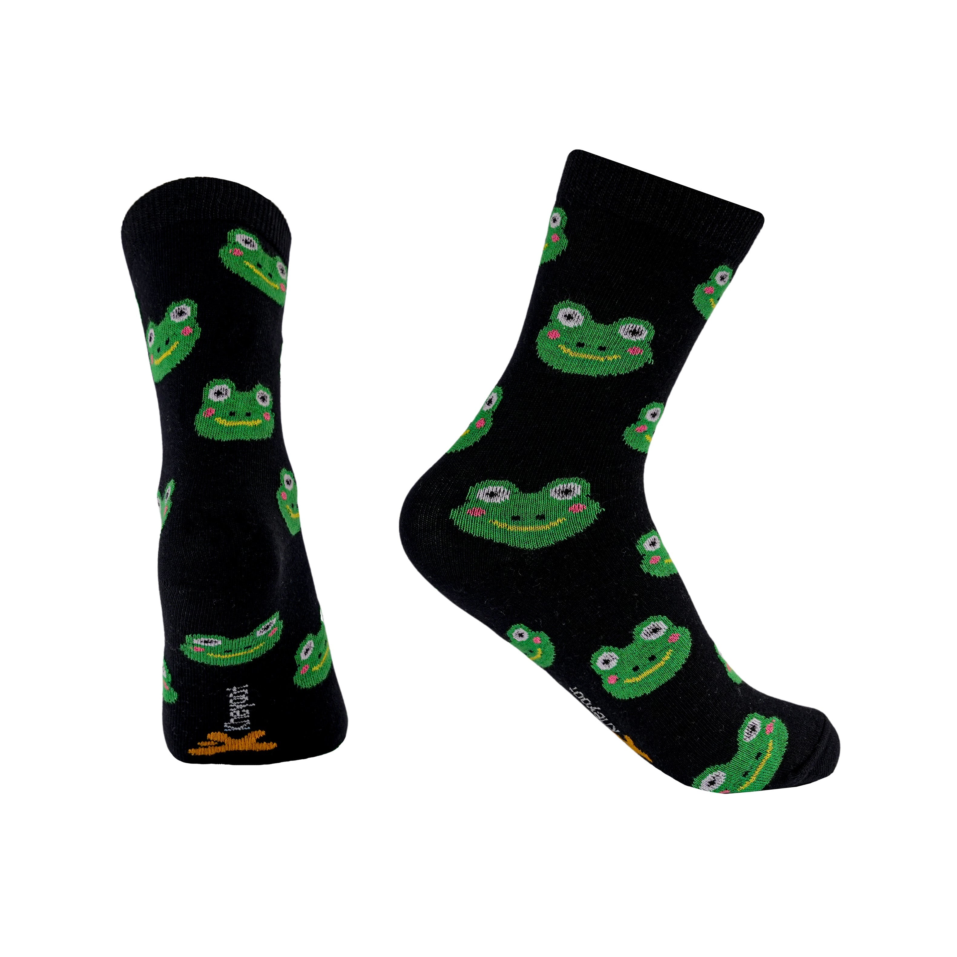 جوارب خيوط للأطفال بطبعة الضفدع