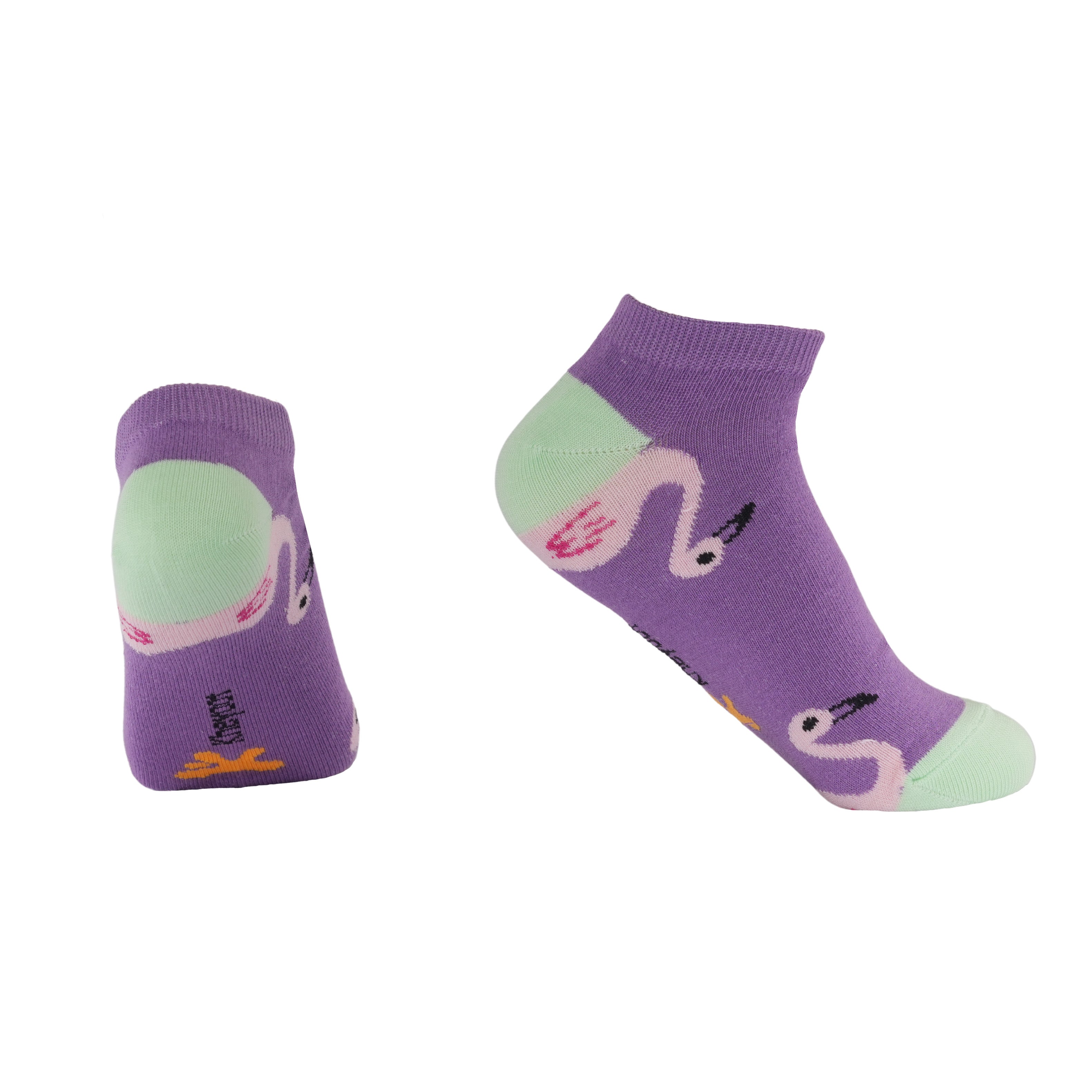 Kheyoot™ Women's flamingo Print No Show Socks
