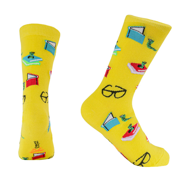 Kheyoot™ Free Size Socks book worm Print