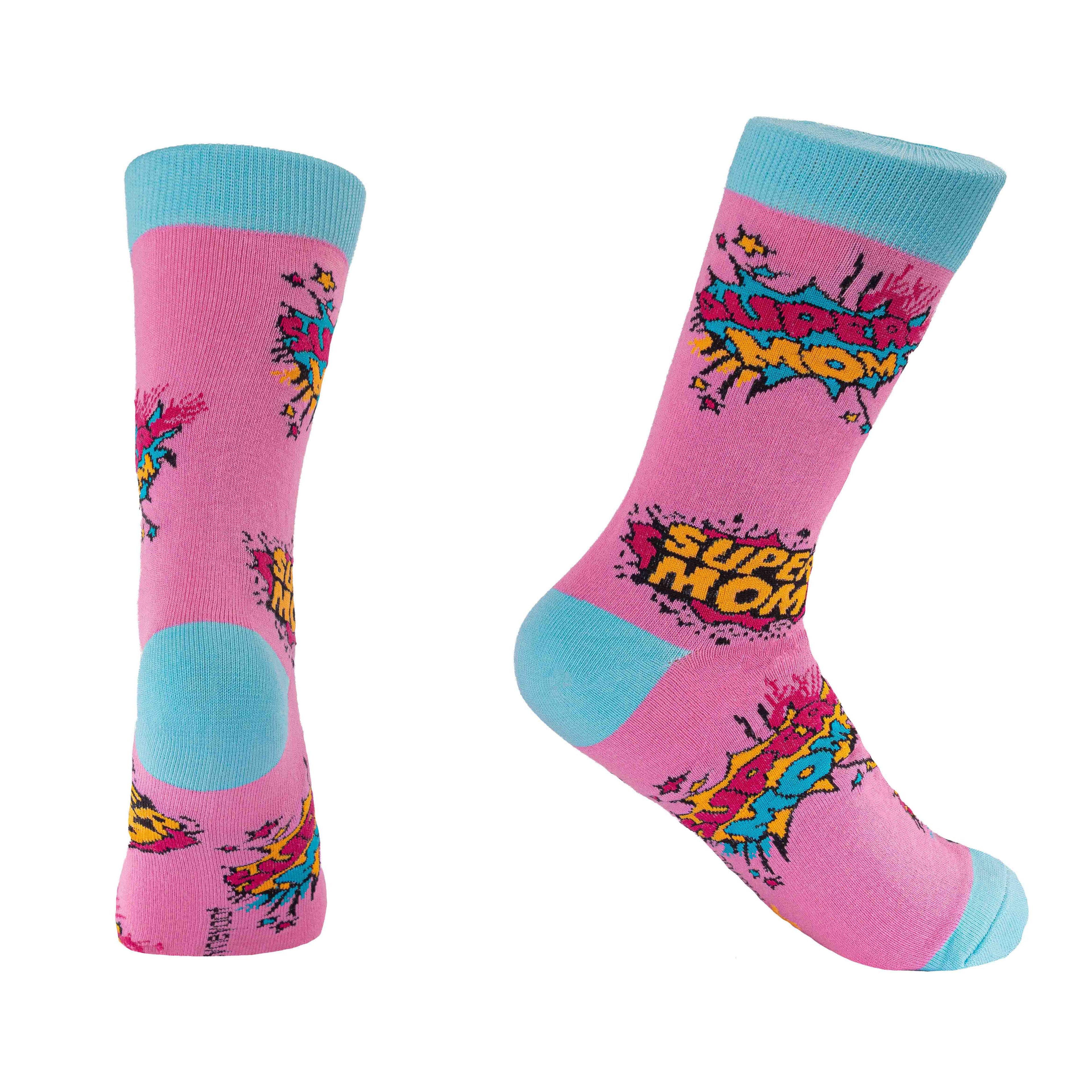 Kheyoot™ Free Size Super Mom Print Socks