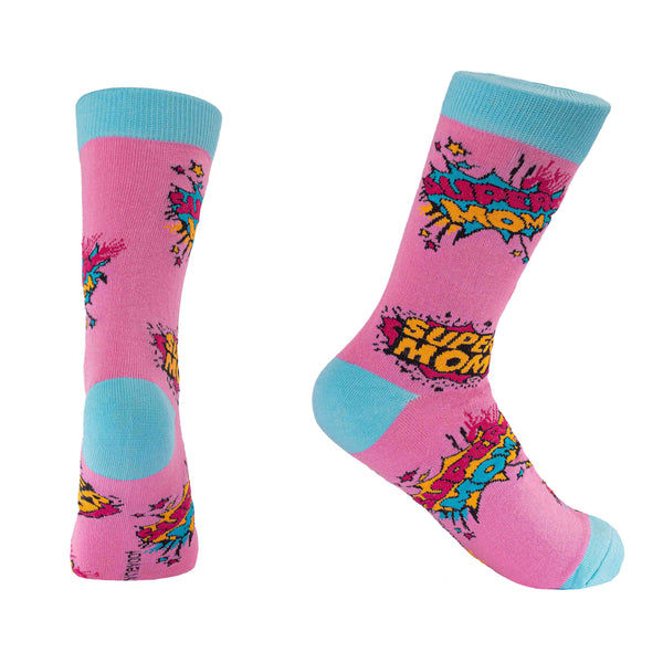 Kheyoot™ Free Size Super Mom Print Socks