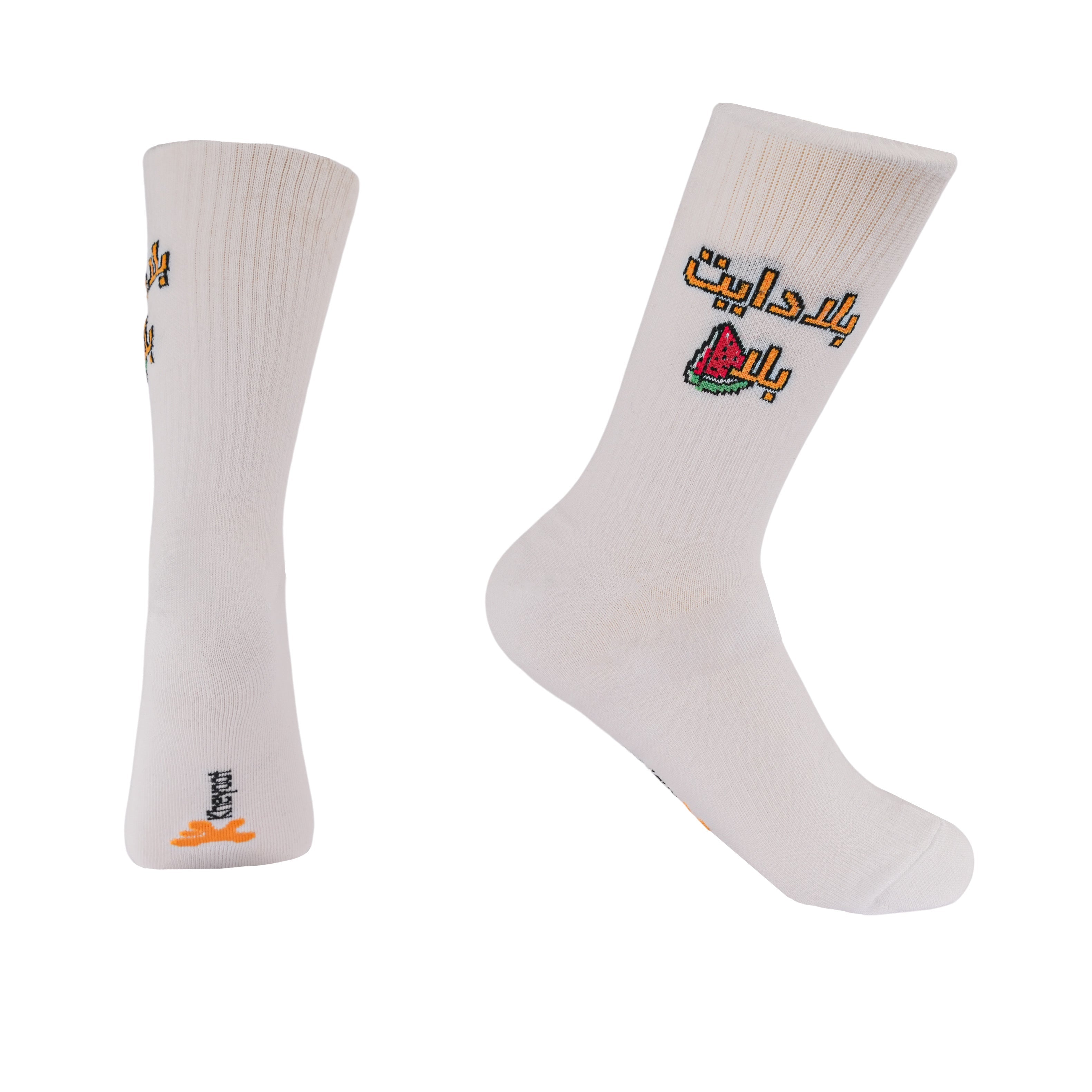 Kheyoot™ Free Size Socks Bla Diet Bla bateekh  Print