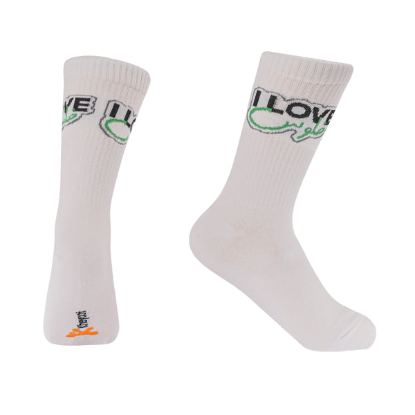 Kheyoot™ Free Size Socks I Love Flos Print