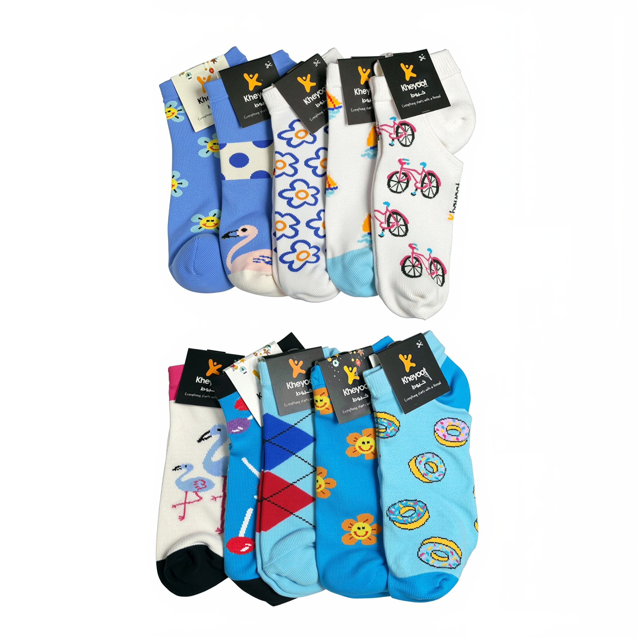 Kheyoot™ Blue Lover Women 10 Socket Socks