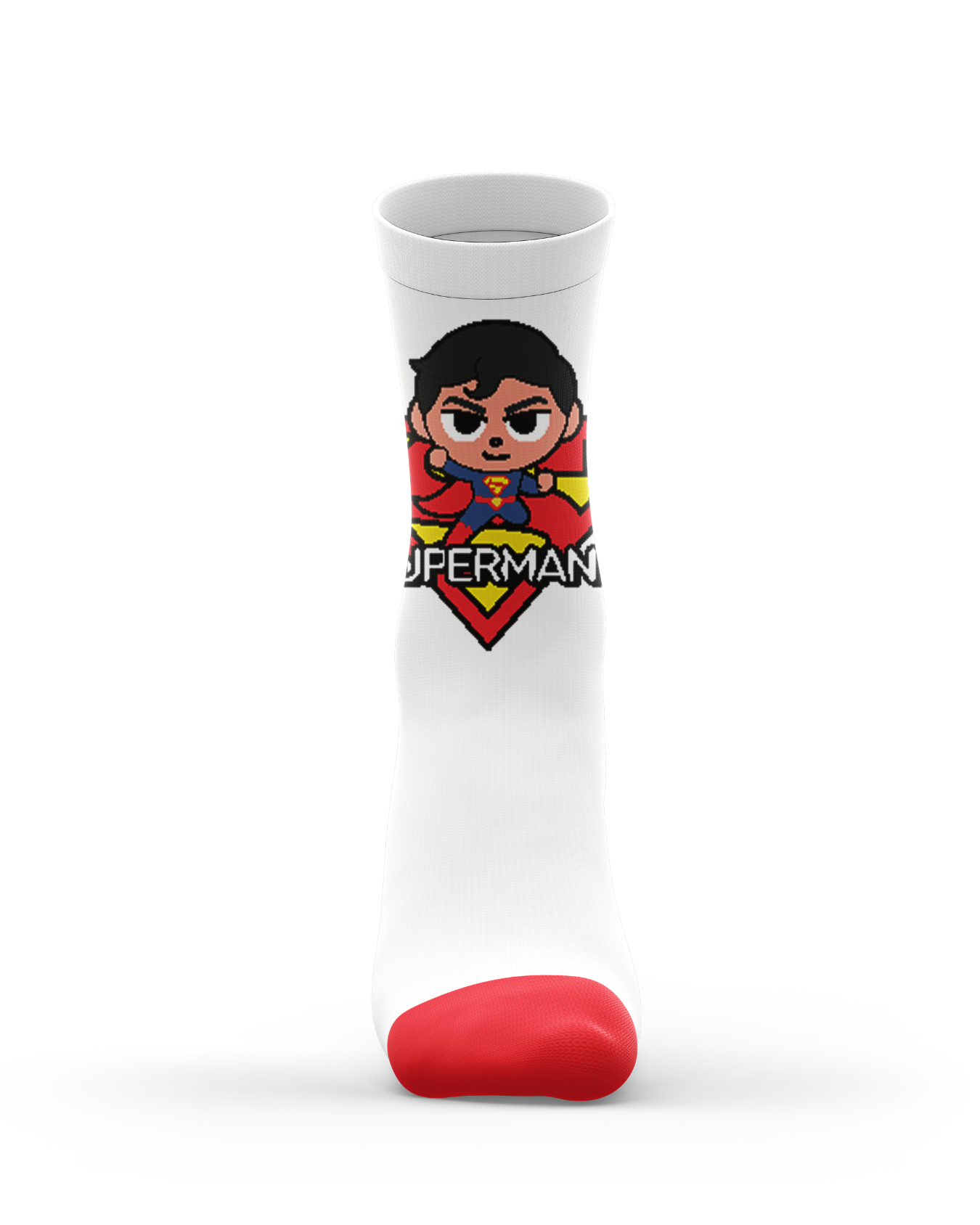 Kheyoot™ Free-Size Adults Superman Clark Kent Print Crew Socks