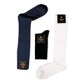 Kheyoot Pro Football Mix Pack – 3 Plain Socks (Black, White & Dark Blue | Adult | One Size Fits All)